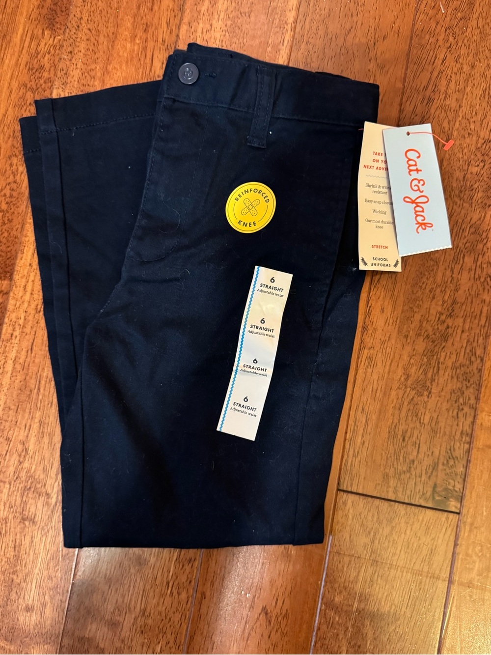 Cat & Jack Boys Navy Straight Chinos/Uniform Pants - Size 6